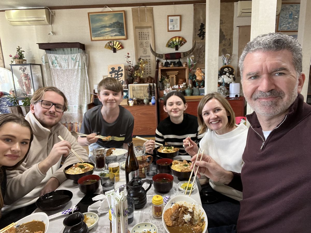 A family dinner while travelling — where most tipping questions actually happen