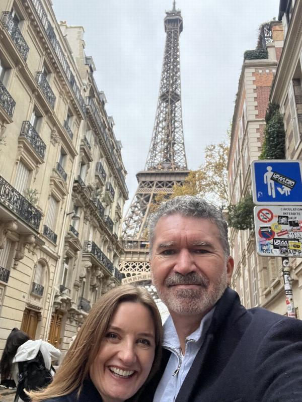 Under the Eiffel Tower in Paris